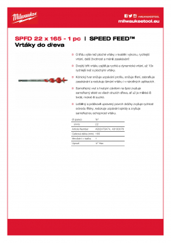 MILWAUKEE Speed Feed Drills  4932479474 A4 PDF
