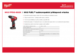 MILWAUKEE M12 FPD2 M12 FUEL™ subkompaktní příklepová vrtačka 4933479870 A4 PDF