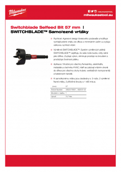 MILWAUKEE Switchblade Selfeed Drills  4932479501 A4 PDF