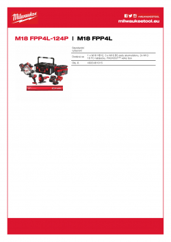 MILWAUKEE M18 FPP4L  4933481015 A4 PDF
