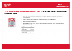 MILWAUKEE Hole Dozer Holesaws with Carbide Teeth  49560728 A4 PDF