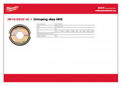 MILWAUKEE Crimping dies NFE NF13 E210-10 4932479699 A4 PDF