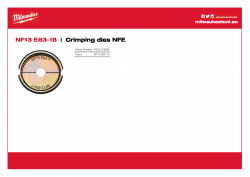 MILWAUKEE Crimping dies NFE NF13 E83-18 4932479695 A4 PDF