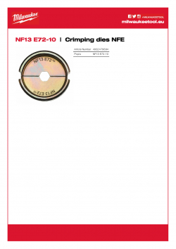 MILWAUKEE Crimping dies NFE NF13 E72-10 4932479694 A4 PDF