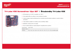 MILWAUKEE Tri-Lobe VDE Screwdrivers Šroubovák Tri-Lobe VDE set 12 ks 4932479095 A4 PDF