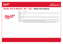 MILWAUKEE Winter Cut D Gloves  4932480613 A4 PDF