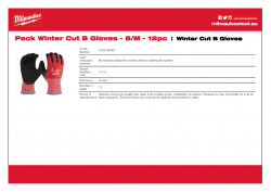 MILWAUKEE Winter Cut B Gloves  4932480607 A4 PDF