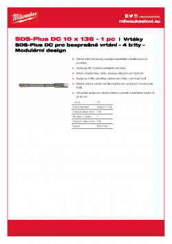 MILWAUKEE SDS-Plus small vacuum drill bits  4932471158 A4 PDF