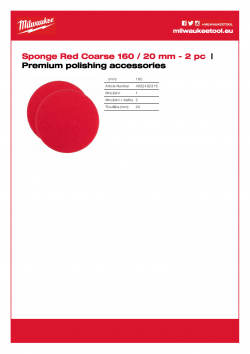 MILWAUKEE Premium polishing accessories  4932492316 A4 PDF
