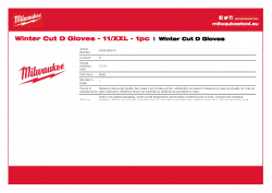 MILWAUKEE Winter Cut D Gloves  4932480615 A4 PDF