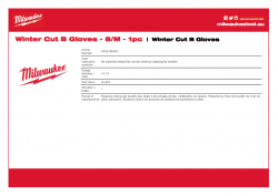 MILWAUKEE Winter Cut B Gloves  4932480602 A4 PDF