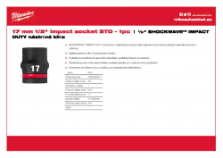 MILWAUKEE 1/2" impact sockets - std II  4932480311 A4 PDF