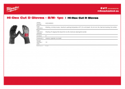 MILWAUKEE Hi-Dex Cut D Gloves  4932480502 A4 PDF