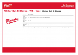 MILWAUKEE Winter Cut B Gloves  4932480601 A4 PDF
