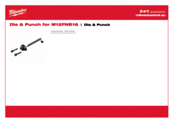 MILWAUKEE Die & Punch Sada raznic a děrovačů pro subkompaktní 1,6mm prostřihovač M12 FUEL™ 4932479353 A4 PDF