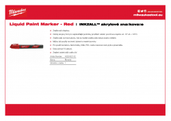 MILWAUKEE Inkzall Liquid Paint Markers INKZALL™ akrylový značkovač 4932492143 A4 PDF