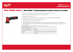MILWAUKEE M12 FDSS M12 FUEL™ subkompaktní bodová bruska 4933479681 A4 PDF