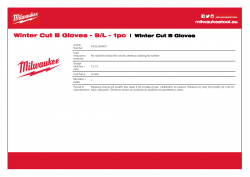 MILWAUKEE Winter Cut B Gloves  4932480603 A4 PDF