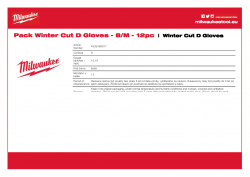 MILWAUKEE Winter Cut D Gloves  4932480617 A4 PDF