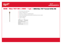 MILWAUKEE SDS-Max TCT Tunnel Drills NG  4932492061 A4 PDF