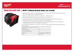 MILWAUKEE M12 CLL4P M12™ křížový liniový laser se 4 body 4933479202 A4 PDF