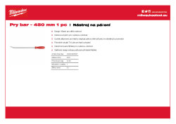 MILWAUKEE Pry bar Nástroj na páčení - 450 mm 4932480597 A4 PDF