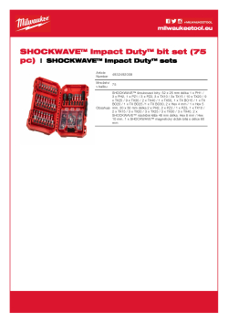MILWAUKEE SHOCKWAVE™ Impact Duty™ sets  4932492008 A4 PDF