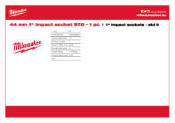 MILWAUKEE 1" impact sockets - std II  4932480950 A4 PDF