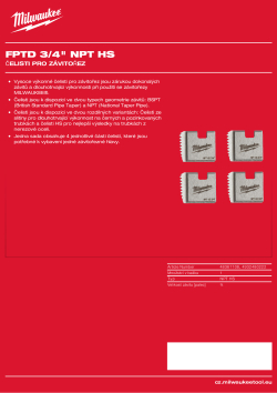 MILWAUKEE Čelisti¾″ NPT HS 48361108 A4 PDF