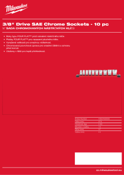 MILWAUKEE ⅜″ sada chromovaných nástrčných klíčů 10 ks 4932492508 A4 PDF