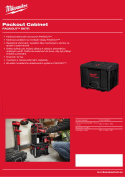 MILWAUKEE PACKOUT™ skříň 4932480623 A4 PDF