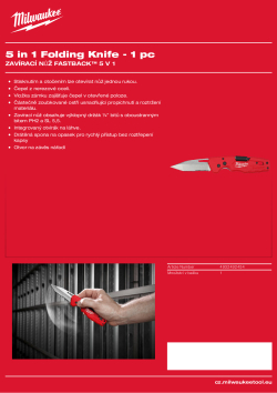 MILWAUKEE FASTBACK™ zavírací nůž 5 v 1 4932492454 A4 PDF