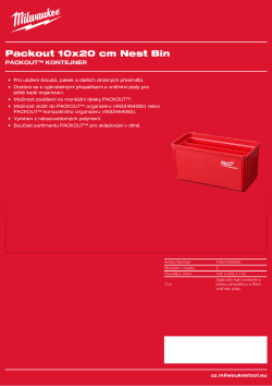 MILWAUKEE PACKOUT™ kontejner 10x20 cm 4932480699 A4 PDF