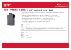 MILWAUKEE M12 HVGREY1 M12™ vyhřívaná vesta – šedá 4932480104 A4 PDF