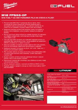 MILWAUKEE M18 FUEL™ 55 mm ponorná pila na dřevo a plast 4933478777 A4 PDF