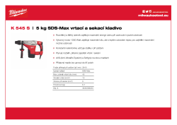 MILWAUKEE 5 kg SDS-Max vrtací a sekací kladivo 4933398280 A4 PDF