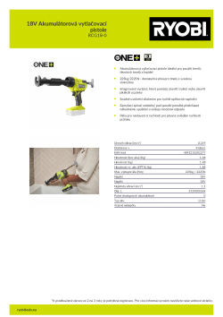 RYOBI RCG18 18V Akumulátorová vytlačovací pistole 5133005569 A4 PDF