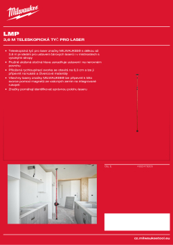 MILWAUKEE 3,6 m teleskopická tyč pro laser 4932479205 A4 PDF