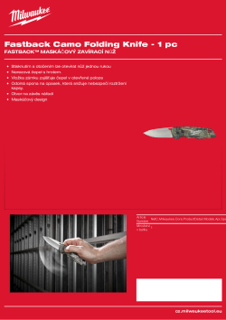 MILWAUKEE FASTBACK™ maskáčový zavírací nůž 4932492375 A4 PDF