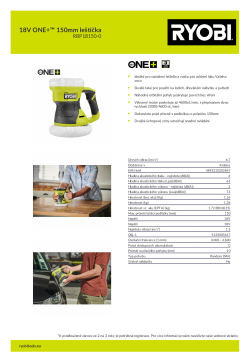 RYOBI RBP18150 18V ONE+™ 150mm leštička 5133005617 A4 PDF