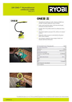 RYOBI RML18 18V ONE+™ Akumulátorové zvětšovací světlo 5133005669 A4 PDF