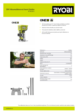 RYOBI RTR18 18V Akumulátorová horní frézka 5133005654 A4 PDF