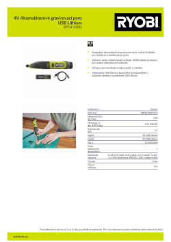 RYOBI RPC4 4V Akumulátorové gravírovací pero USB Lithium 5133005640 A4 PDF