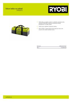 RYOBI RTB3272 56cm taška na nářadí 5132005128 A4 PDF