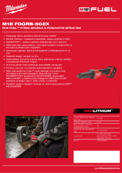 MILWAUKEE M18 FUEL™ přímá bruska s posuvným spínačem 4933480954 A4 PDF