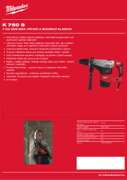 MILWAUKEE 7 kg SDS-Max vrtací a bourací kladivo 4933398600 A4 PDF