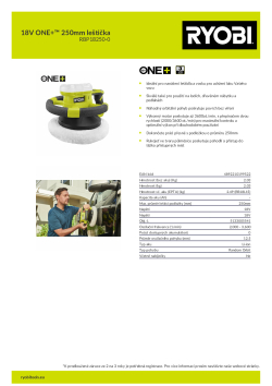 RYOBI RBP18250 18V ONE+™ 250mm leštička 5133005541 A4 PDF