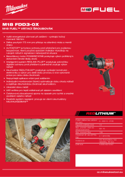 MILWAUKEE M18 FUEL™ vrtací šroubovák 4933479862 A4 PDF