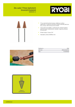 RYOBI RAR505-2 2ks sada 7.9mm špičatých brusných kamenů 5132005853 A4 PDF