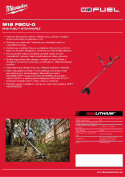 MILWAUKEE M18 FUEL™ křovinořez 4933492297 A4 PDF